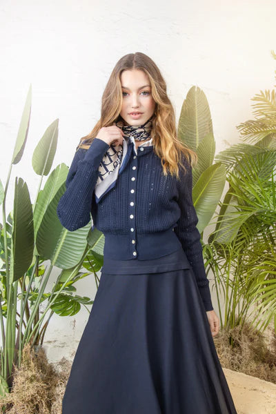 MUN-MNS6039 NAVY SABLE SKIRT