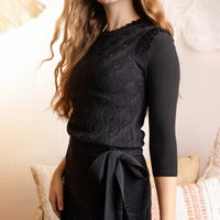 MUN-MN4012&MN4013 BLACK KNIT SET