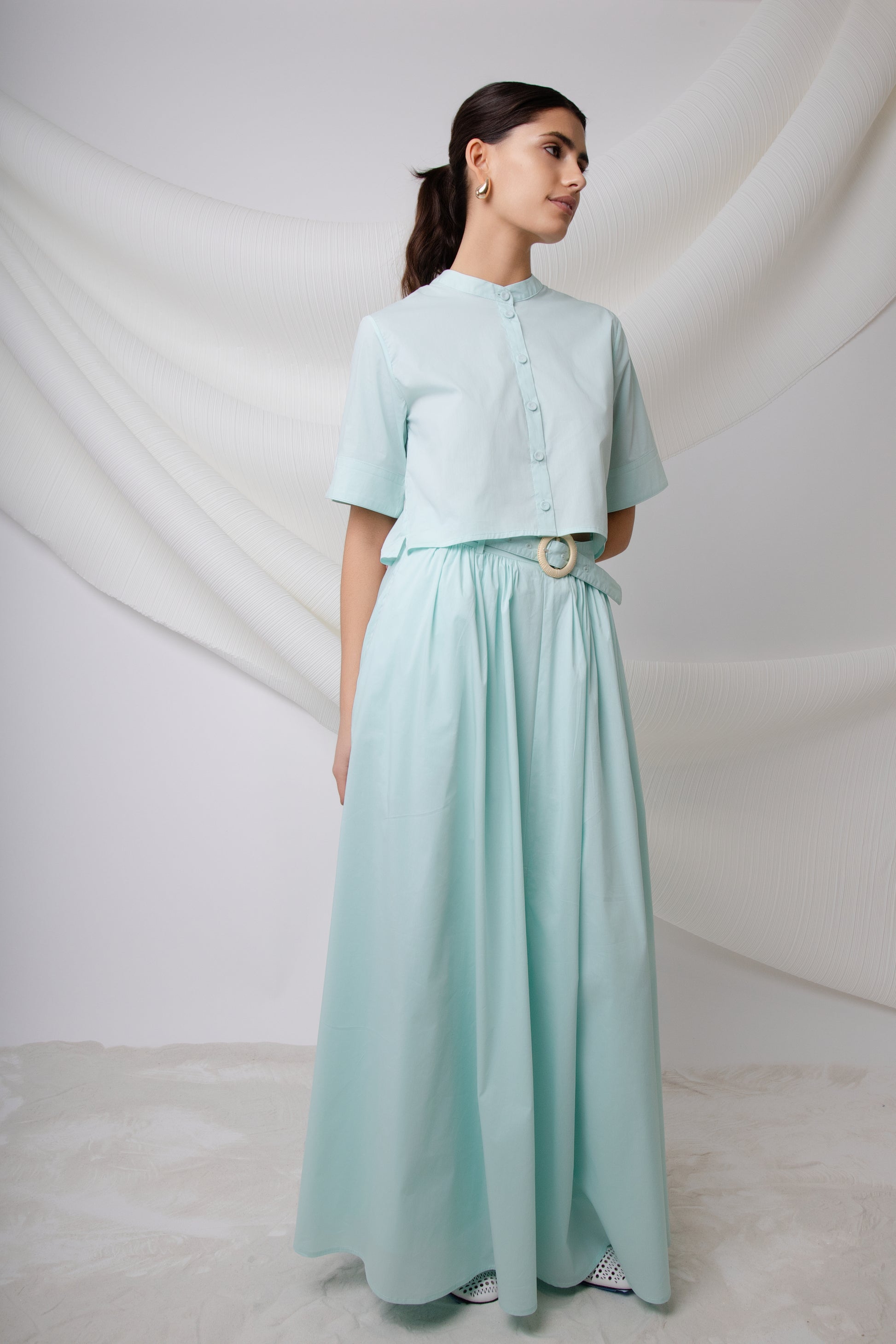 MUN-MNS4585 GREEN RIVERA BLOUSE