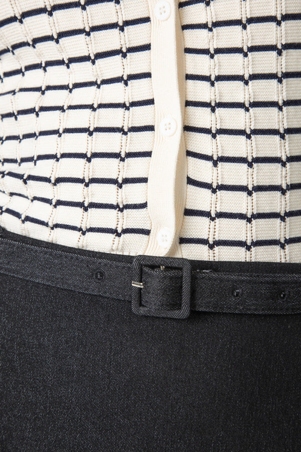 MUN-MNS6044 BLACK DENIM RENATA SKIRT