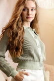 MUN-MN4033 GREEN STICH CARDIGAN