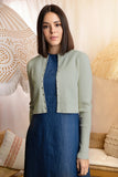 MUN-MN4032 GREEN RIB CARDIGAN