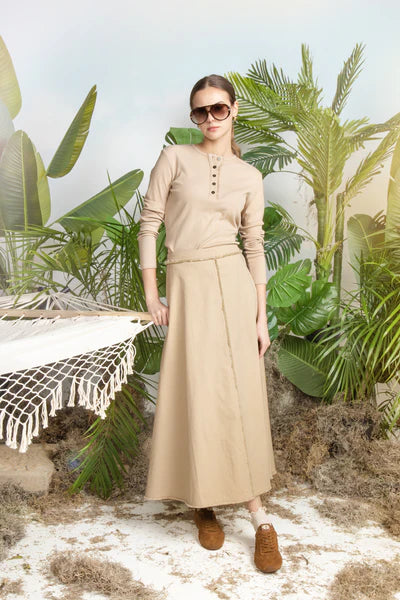 NUE-NUS6095 TAN SWAY SKIRT