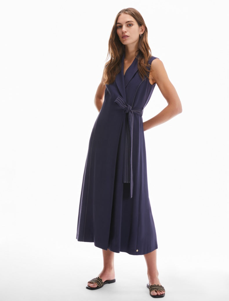 PNK-2411224 IDRA NAVY WRAP DRESS