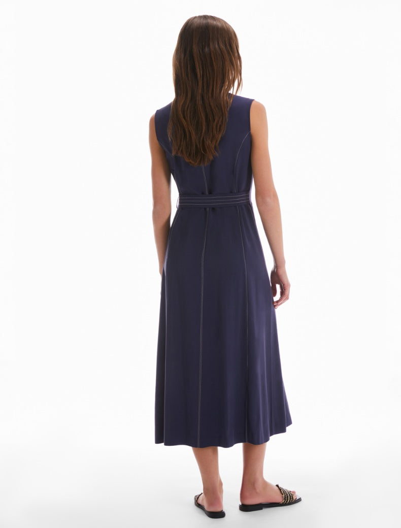 PNK-2411224 IDRA NAVY WRAP DRESS