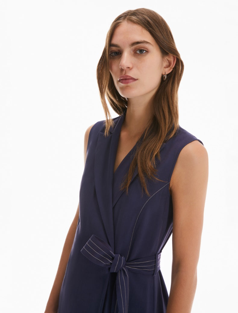 PNK-2411224 IDRA NAVY WRAP DRESS