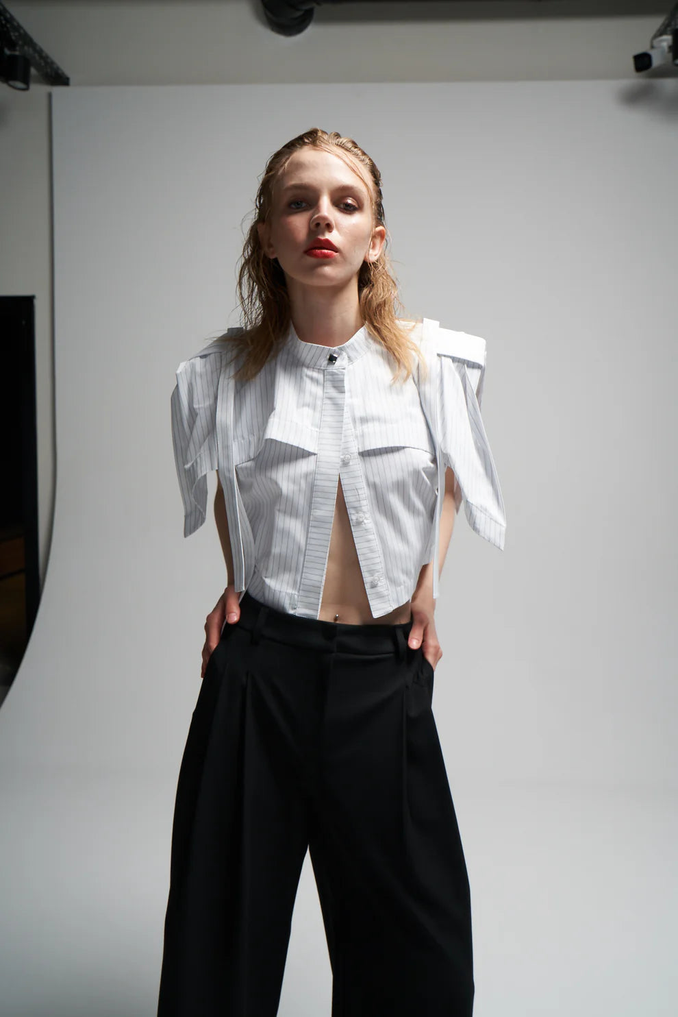 MAM-6624 OFF WHITE STRIPED SHIRT