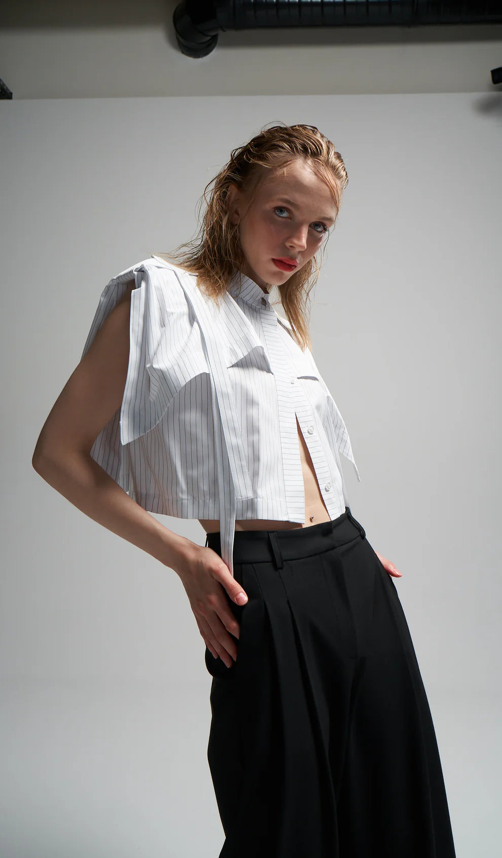 MAM-6624 OFF WHITE STRIPED SHIRT