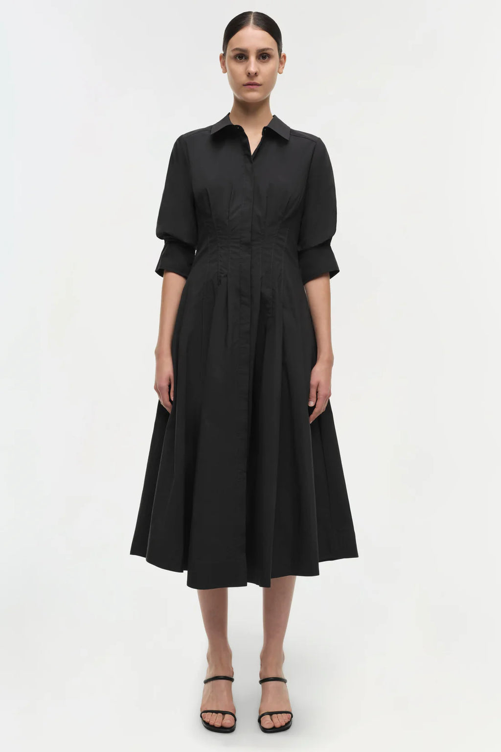 SMK-JAZZ BLACK PINTUCK DRESS