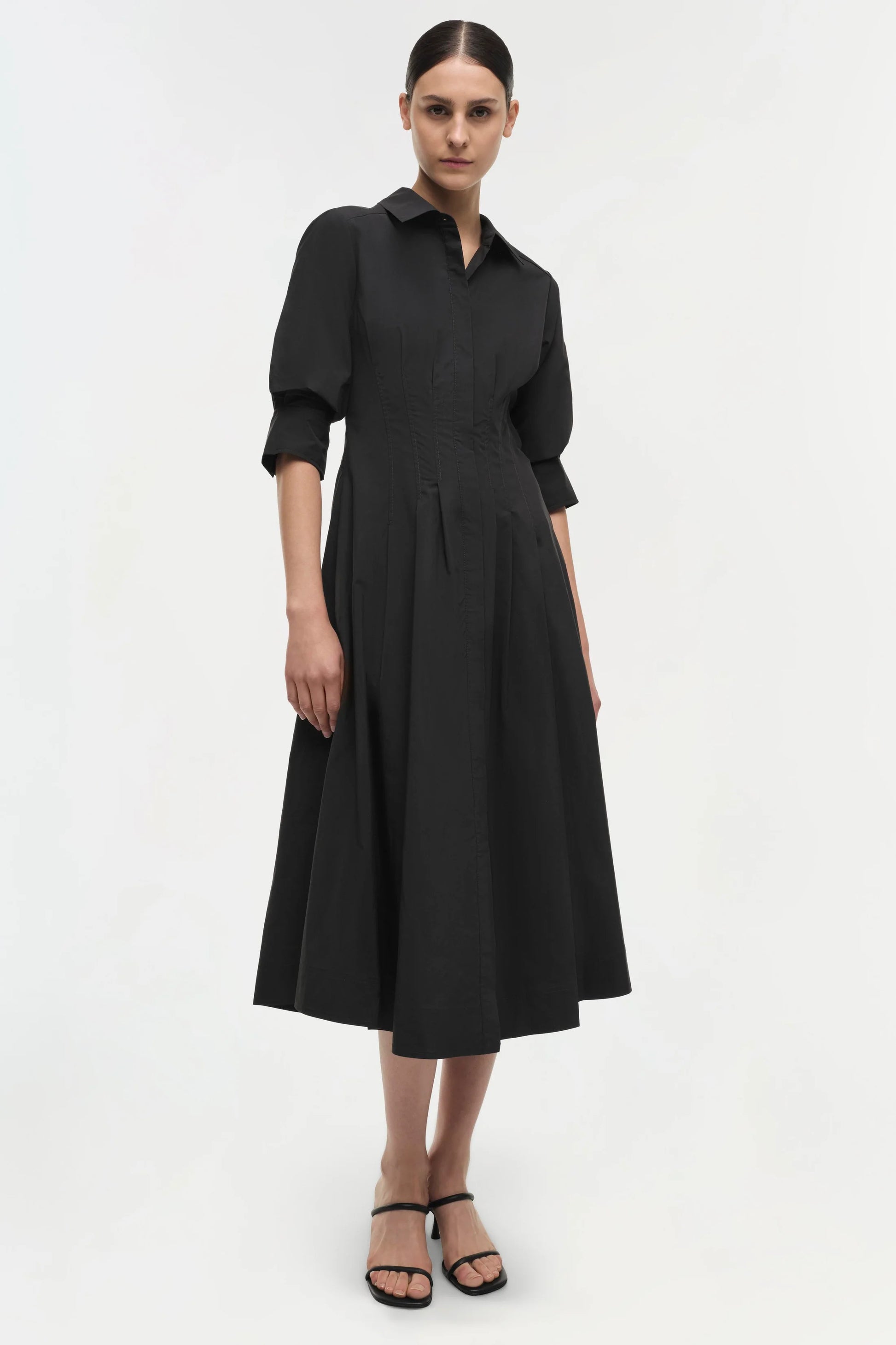 SMK-JAZZ BLACK PINTUCK DRESS