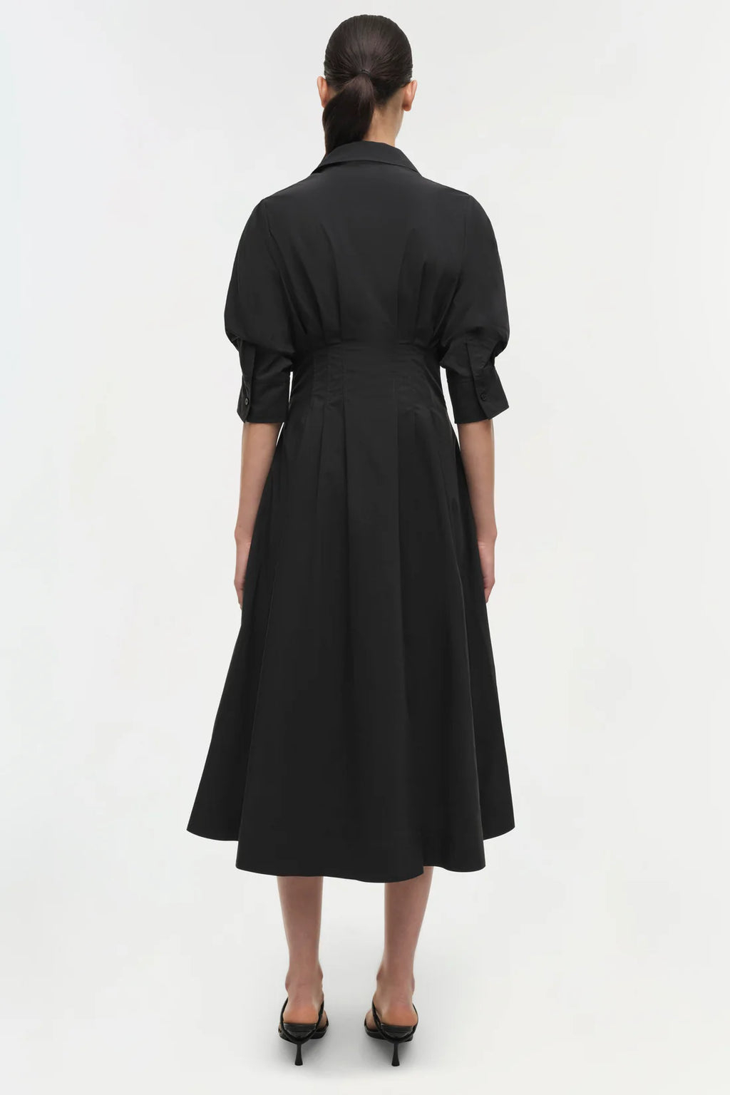 SMK-JAZZ BLACK PINTUCK DRESS