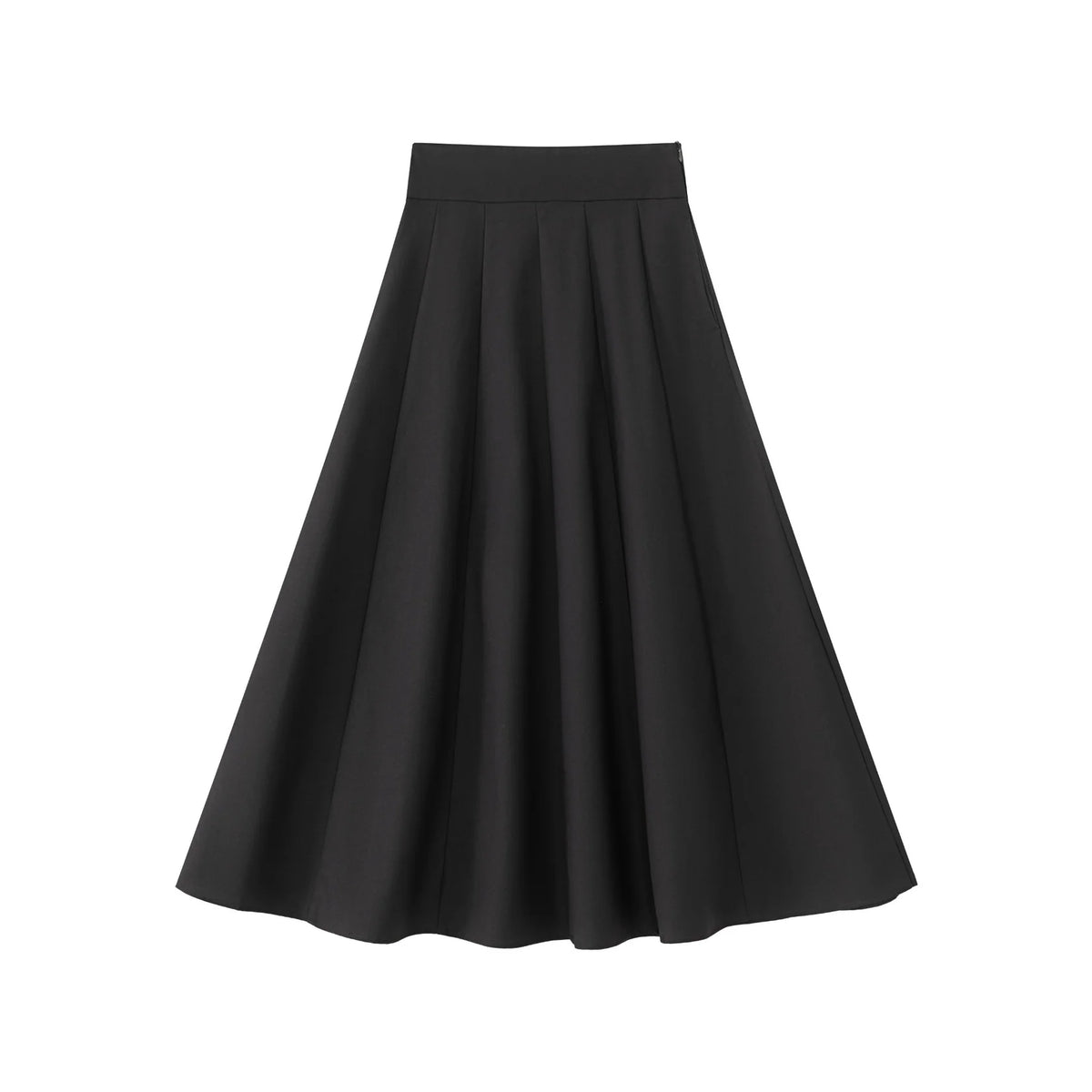 INO-M2-1588 BLACK WIDE PLEAT SKIRT
