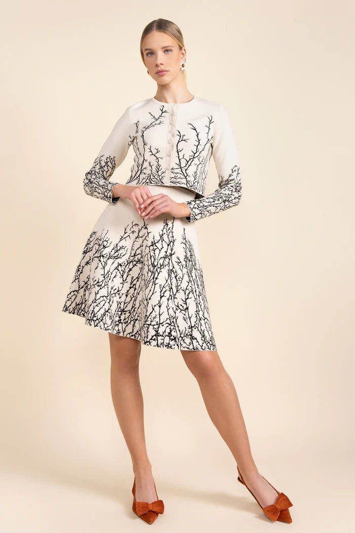 APP-25-811 IVORY BRANCH PRINT CARDIGAN