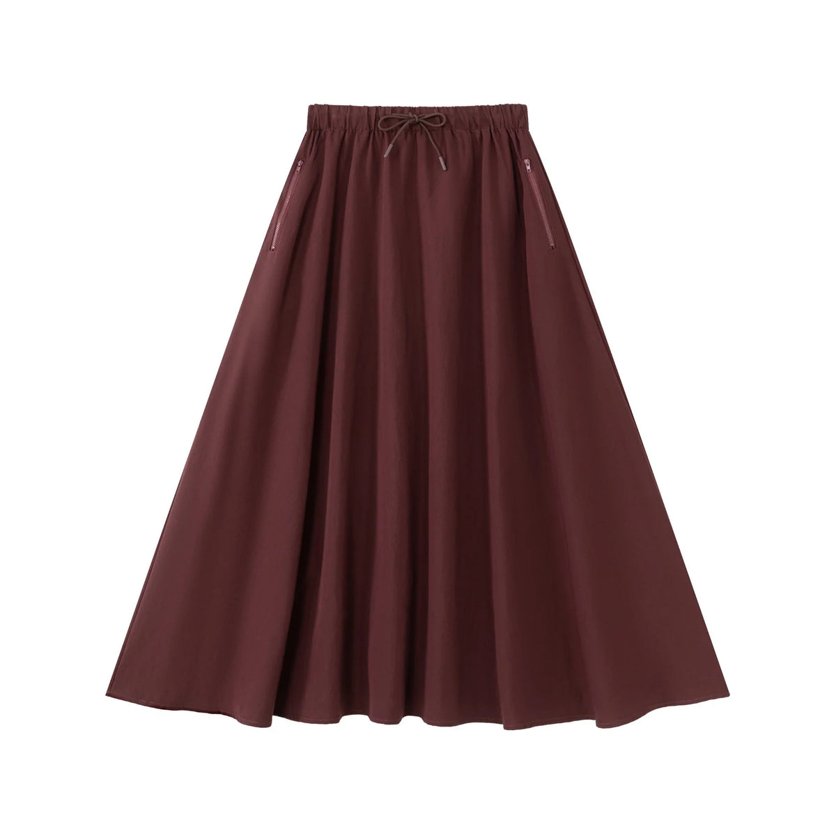 INO-M2-1719 AW26 PLUM ZIP TIE SKIRT