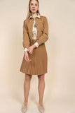 APP-S25-818 TAN KNIT BOMBER CARDIGAN