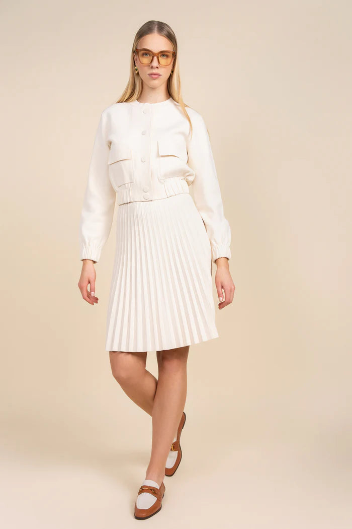 APP-S25-818 IVORY KNIT BOMBER CARDIGAN