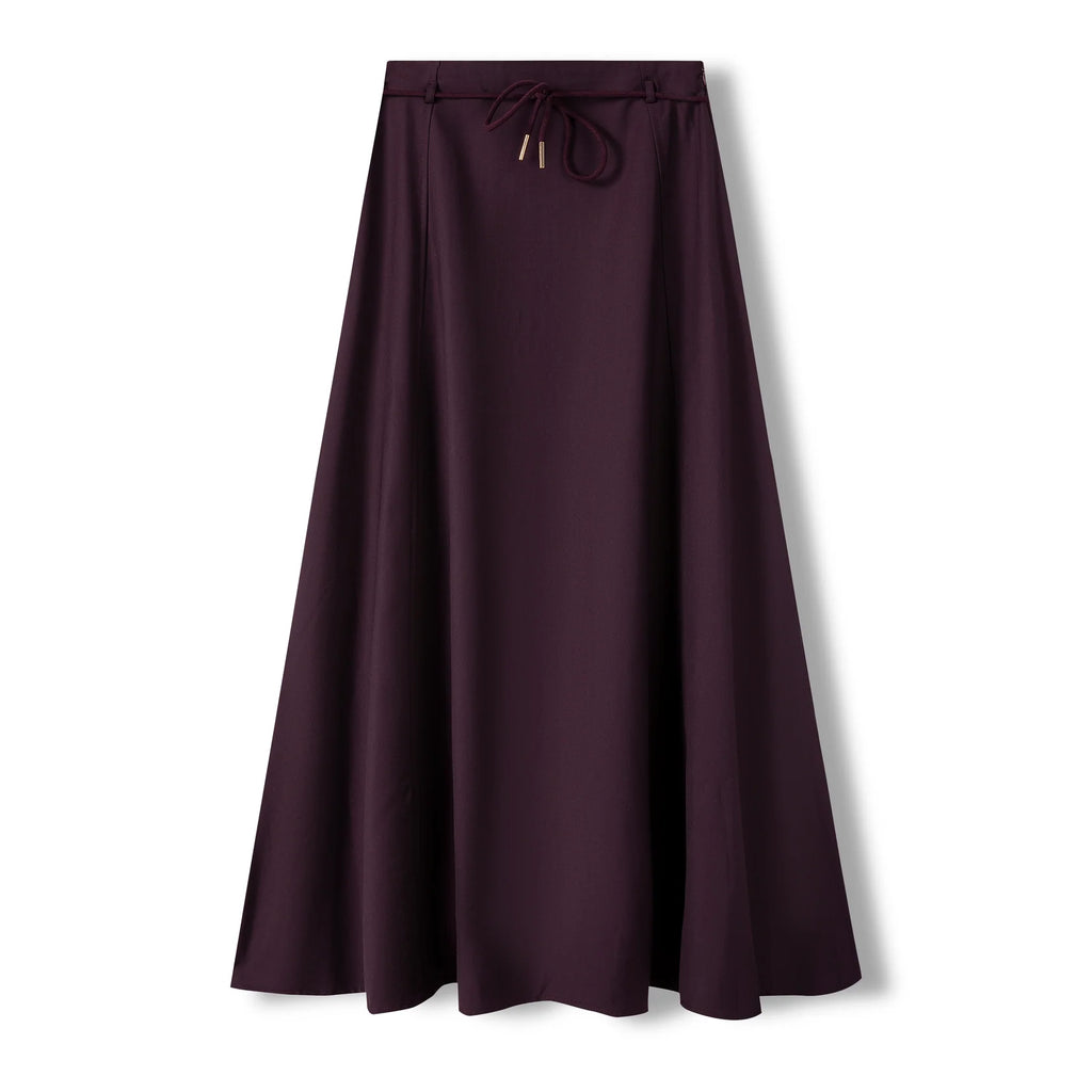 INO-M2-1413W AW26 BURGANDY ROPE SKIRT