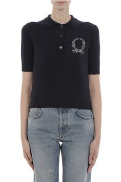 MSC-A0929 BLACK WREATH POLO SHIRT