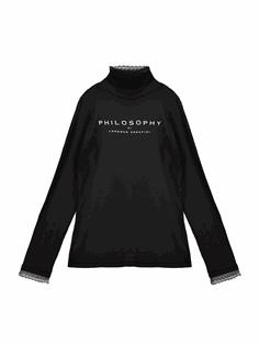 PHK-1F619 BLACK LOGO TURTLENECK