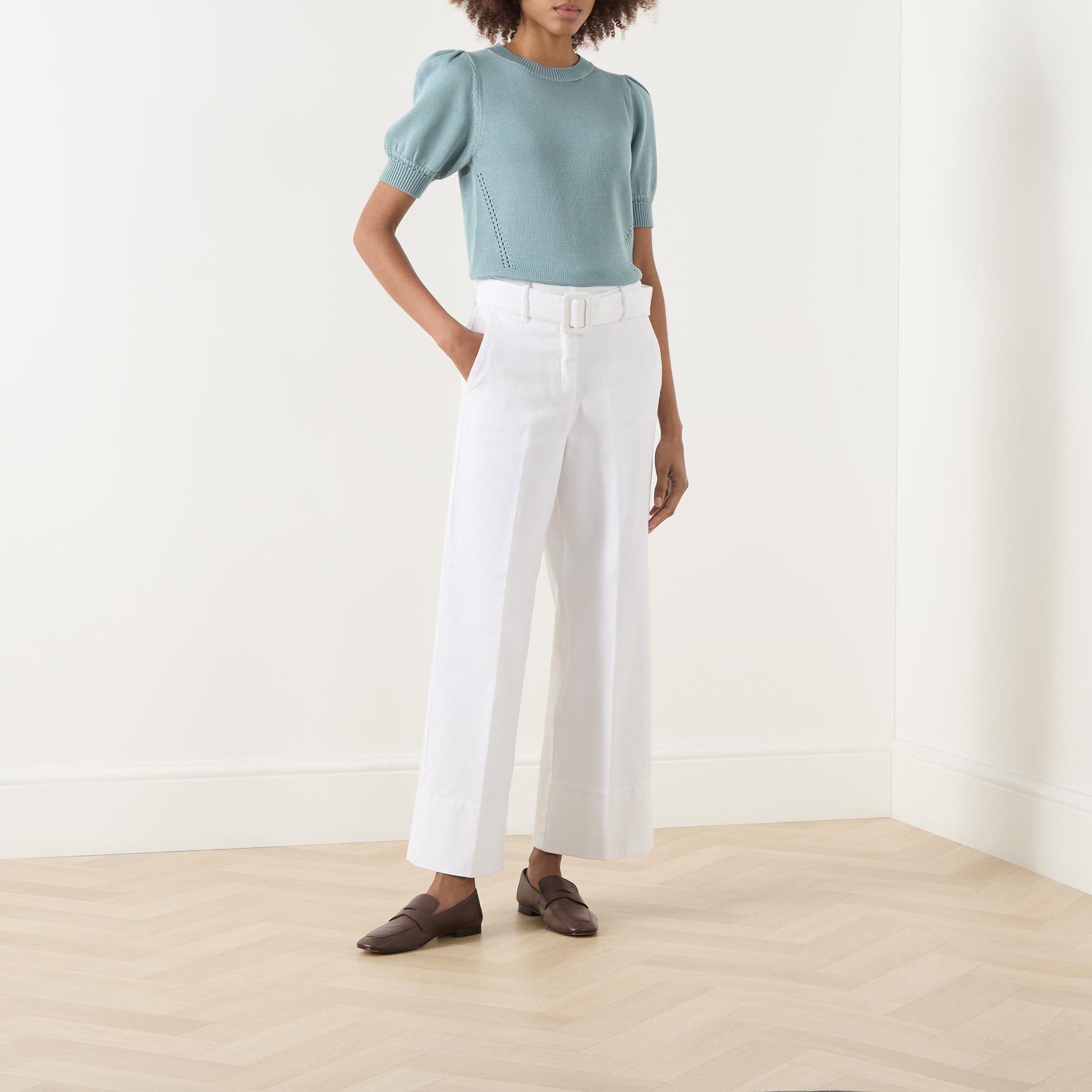 MRL-2613361074 MLSSUMERO BLUE KNIT TOP