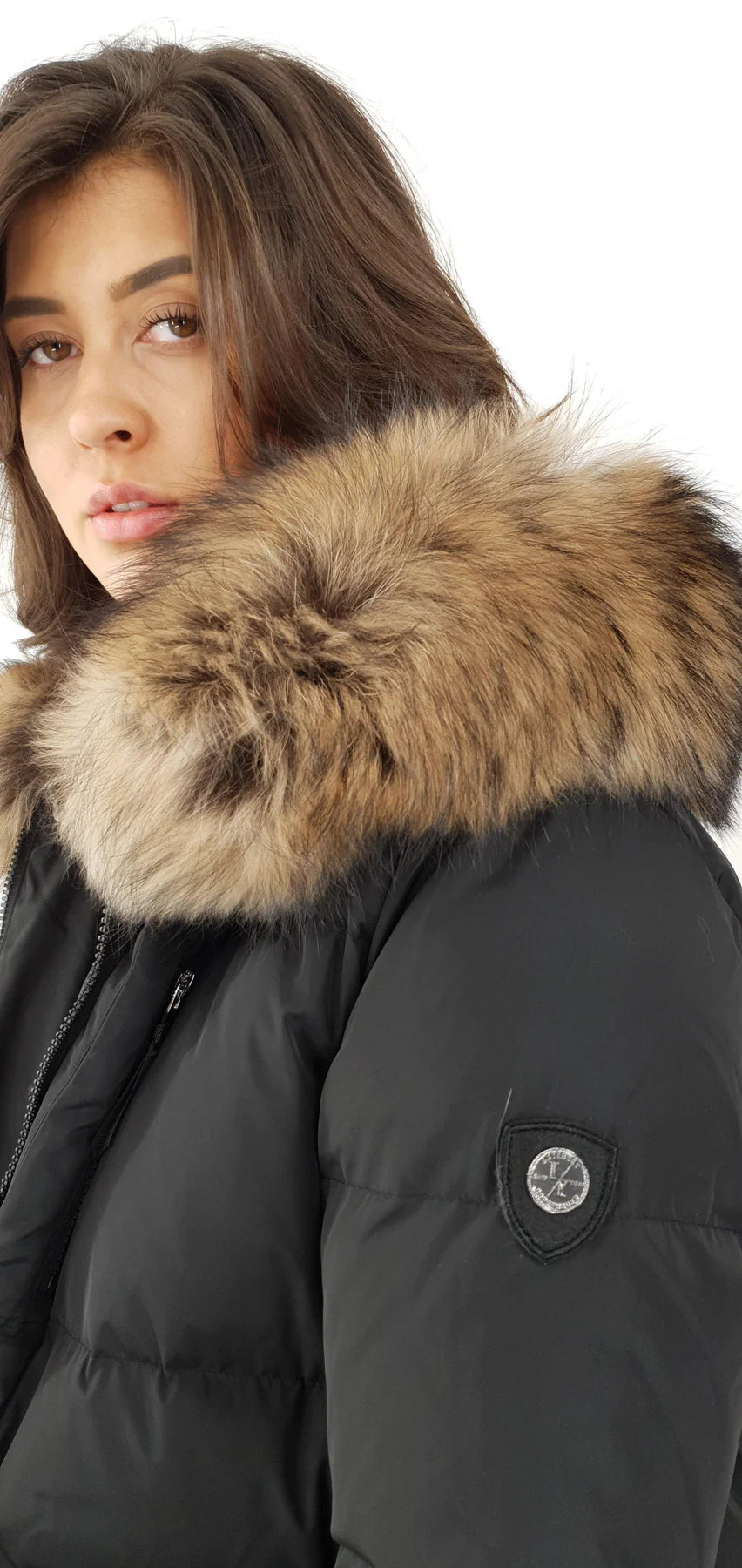 LVN-MICHELLE BLACK&RACOON FUR JACKET