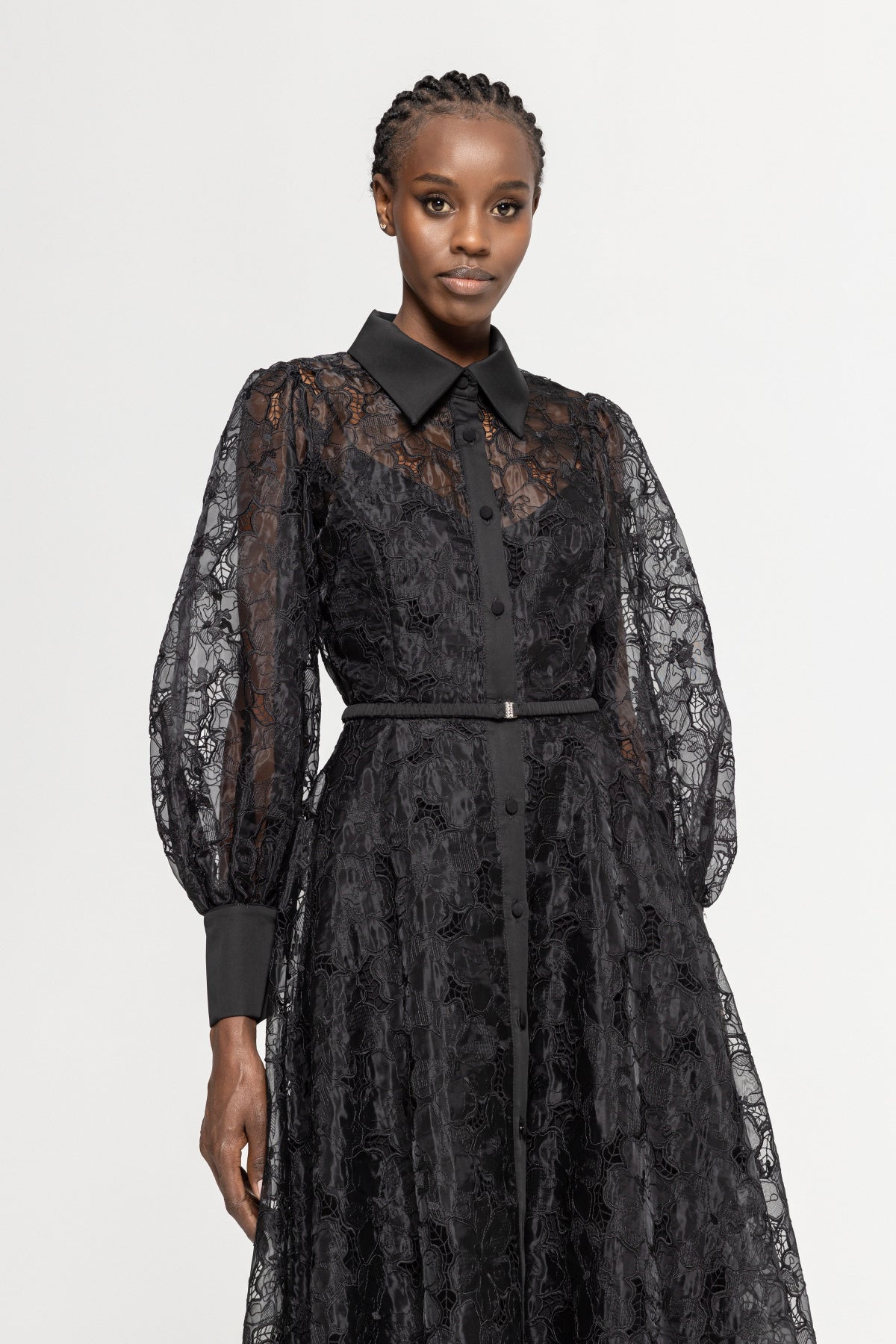 NIS-RC14863 BLACK LACE DRESS