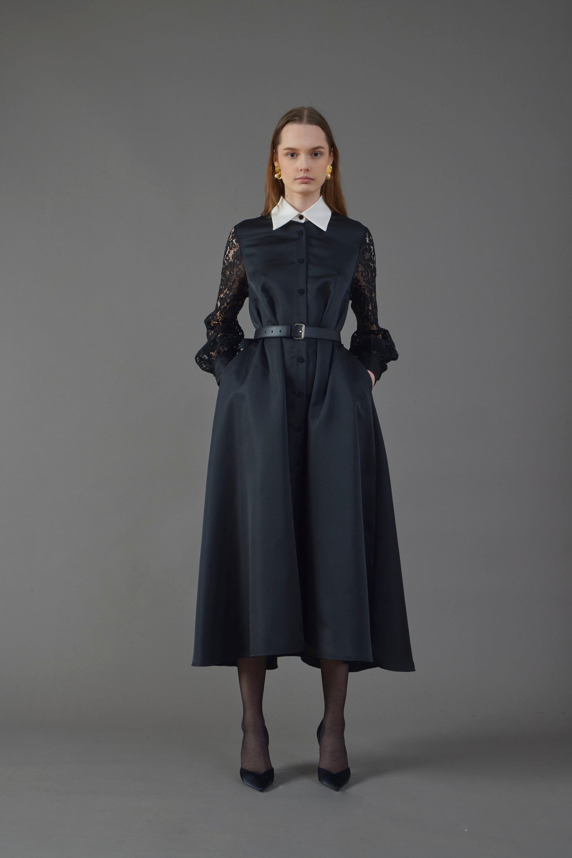 CTE-DS282 655 CLELIA BLACK&WHITE DRESS