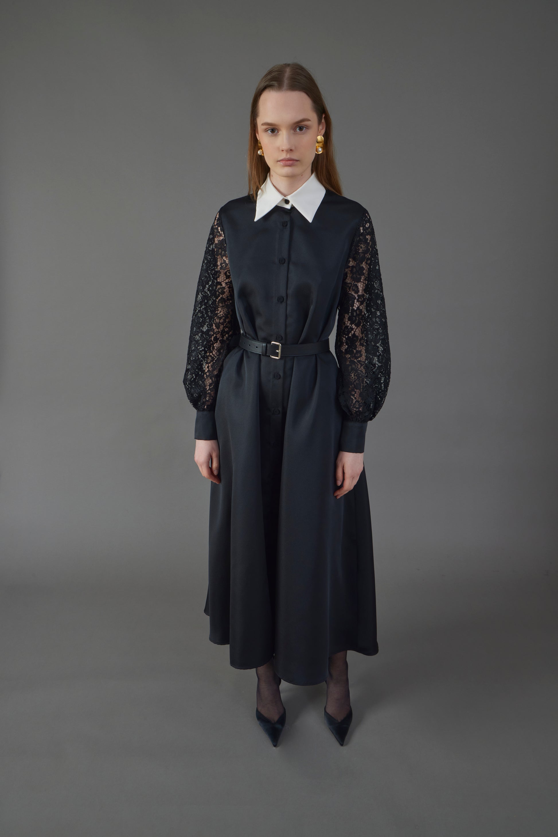 CTE-DS282 655 CLELIA BLACK&WHITE DRESS