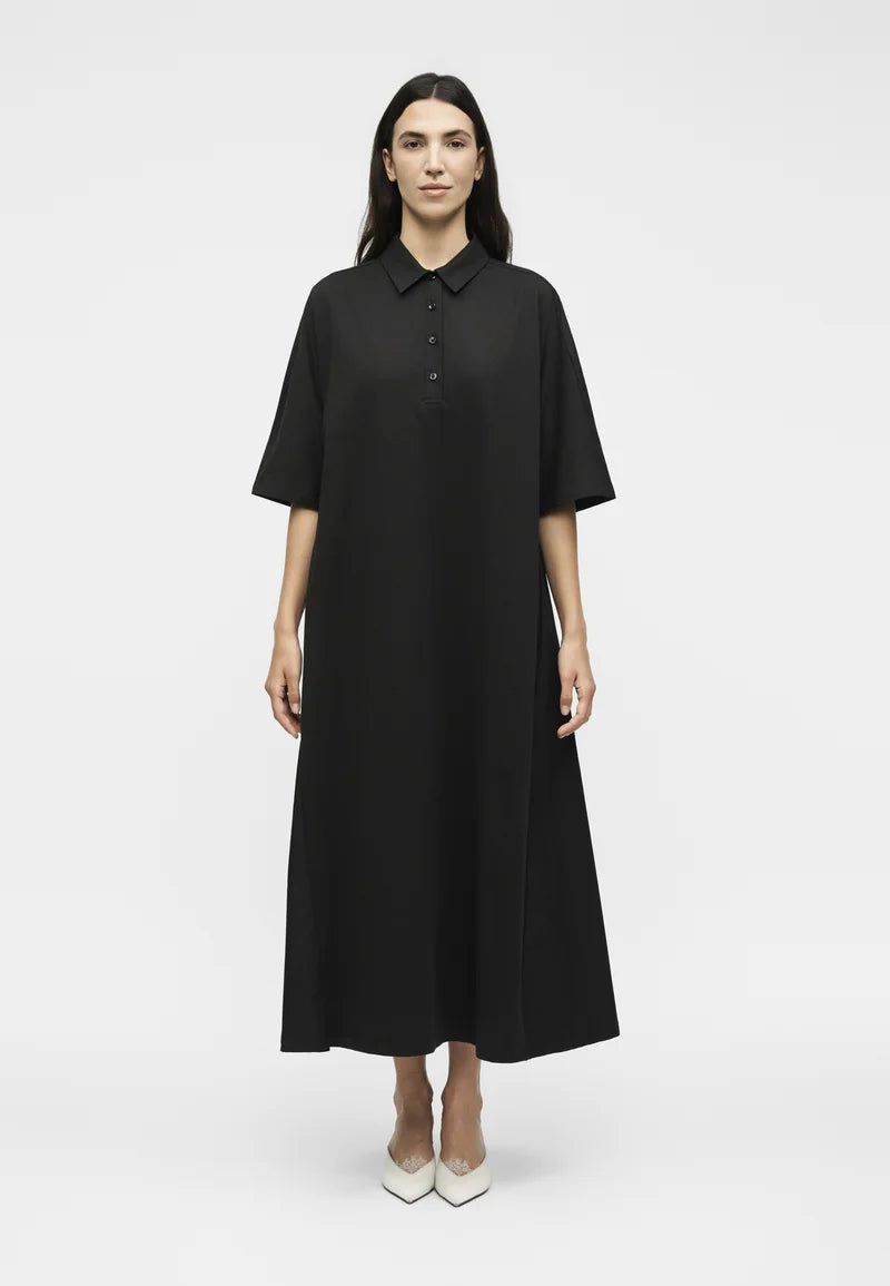 MM-261662102 MMLALBERO BLACK SHIRT DRESS