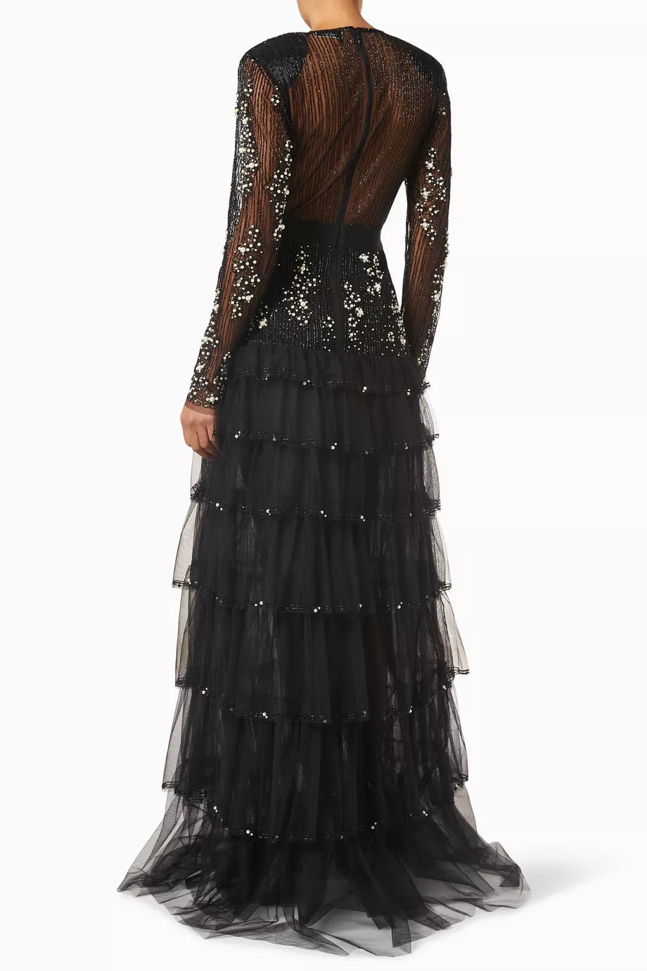 ELS-AB26927E2 BLACK&SILVER GOWN