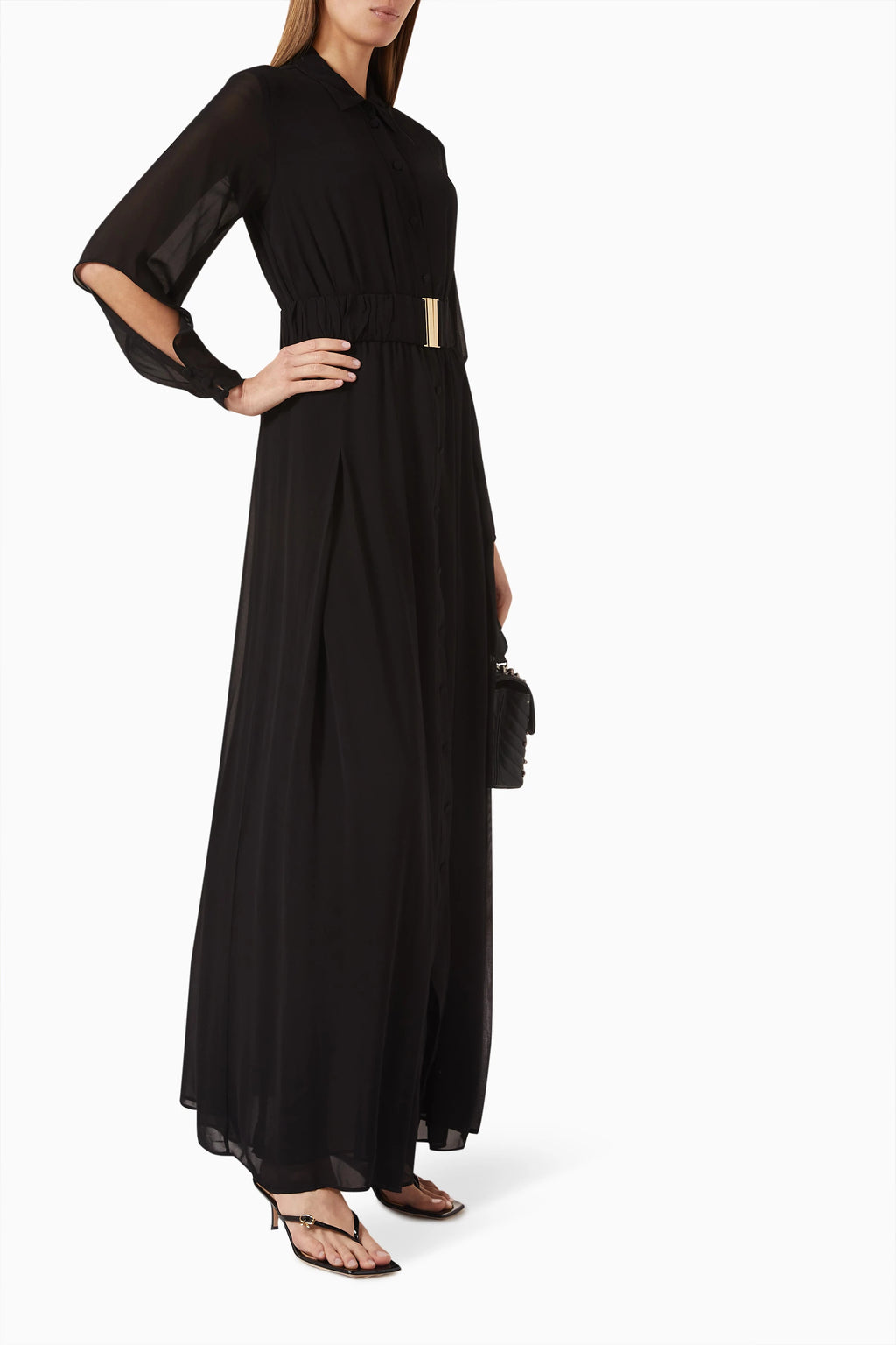 PKO-102965 NARCISI BLACK DRESS