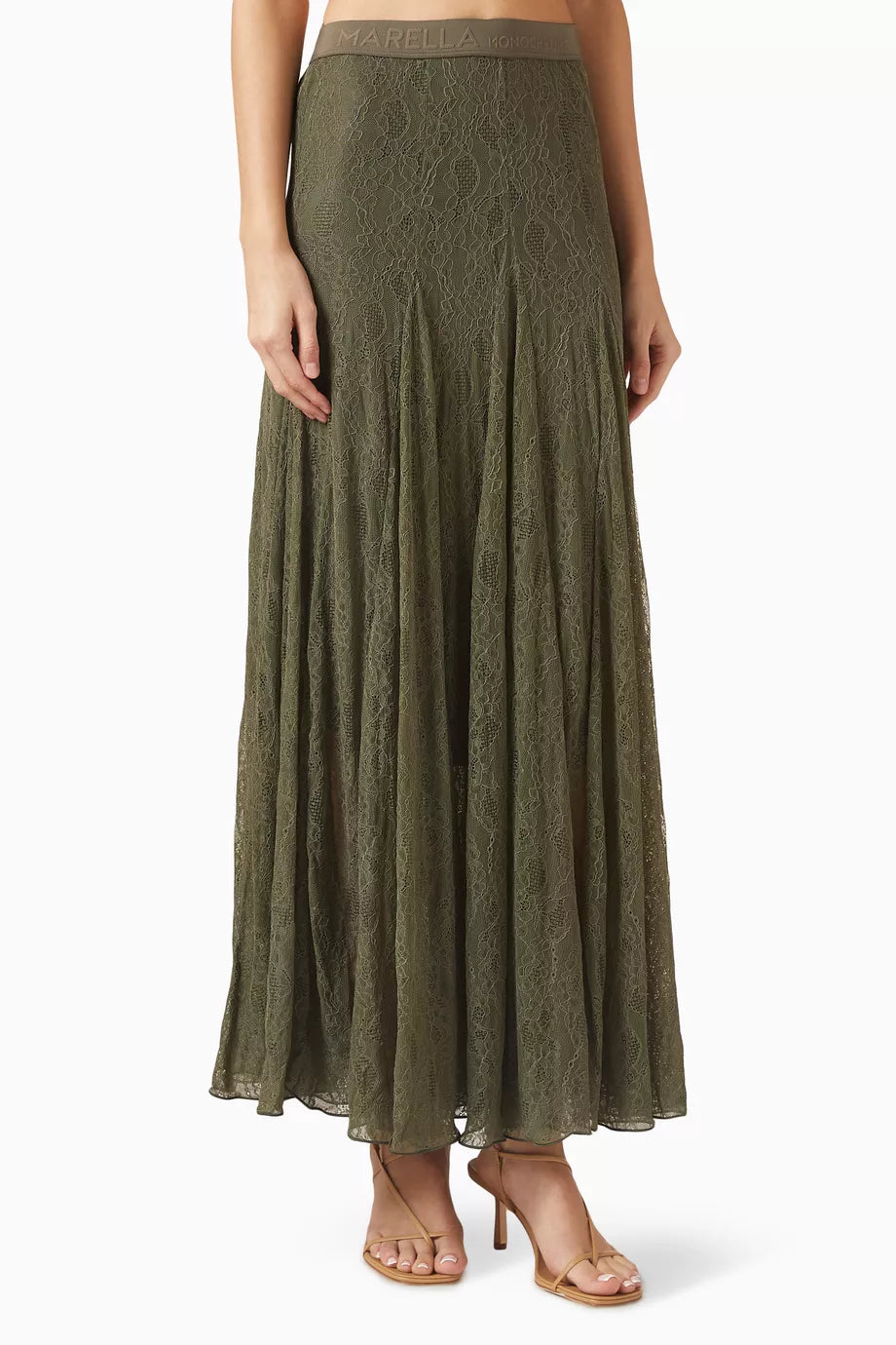 MRL-2523776025 AVENUE OLIVE LACE KIRT