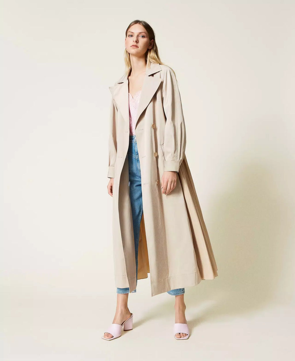 TWS-221TP2330 BEIGE TRENCH COAT