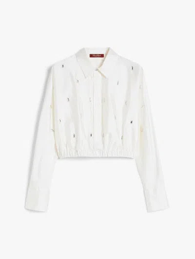 MAX-2421102 SNOB WHITE BEAD BLOUSE