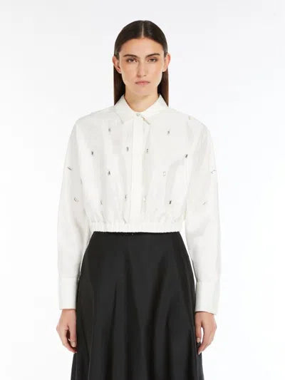 MAX-2421102 SNOB WHITE BEAD BLOUSE