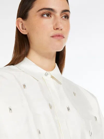 MAX-2421102 SNOB WHITE BEAD BLOUSE