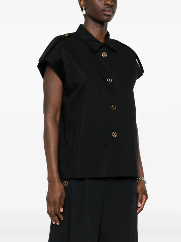 TWINSET 241TT2194 BLACK BUTTON BLOUSE