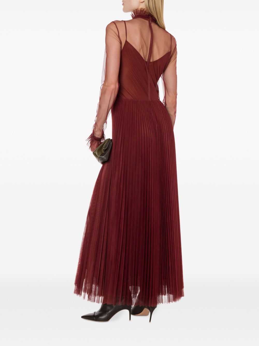 PHY-A0409 RUST TULLE DRESS