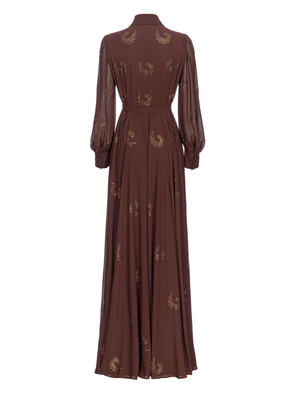 PKO-104432 RUGOLO BROWN STUD DRESS