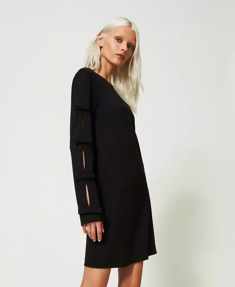 TWS-241AP2301 KNITTED DRESS BLACK