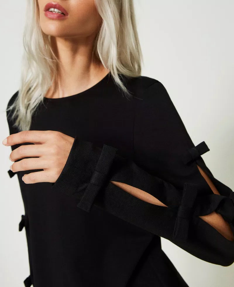 TWS-241AP2301 KNITTED DRESS BLACK
