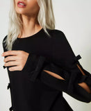 TWS-241AP2301 KNITTED DRESS BLACK