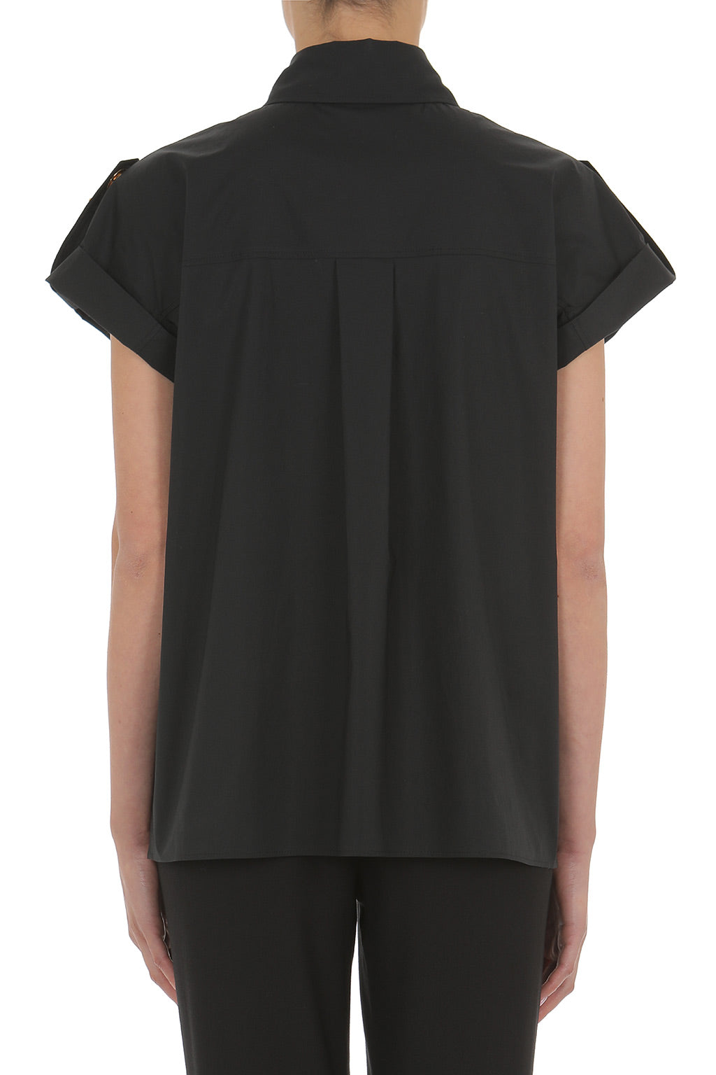 MSC-A0207 BLACK GOLD CHAIN BLOUSE