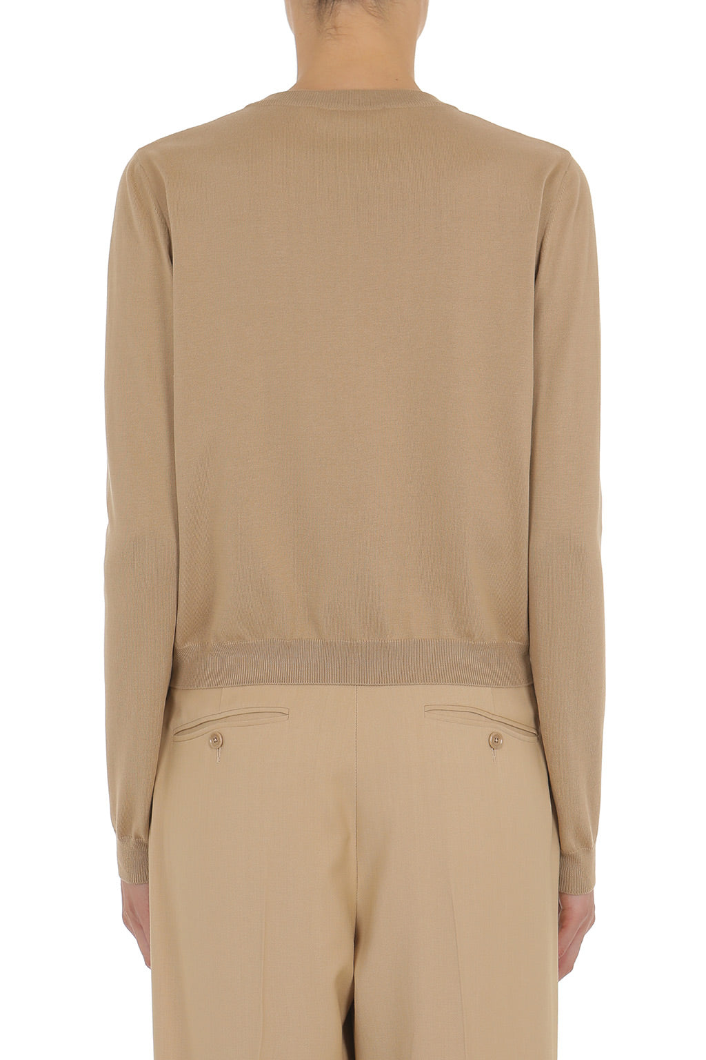 MSC-A0923 BEIGE FLORAL PRINT CARDIGAN