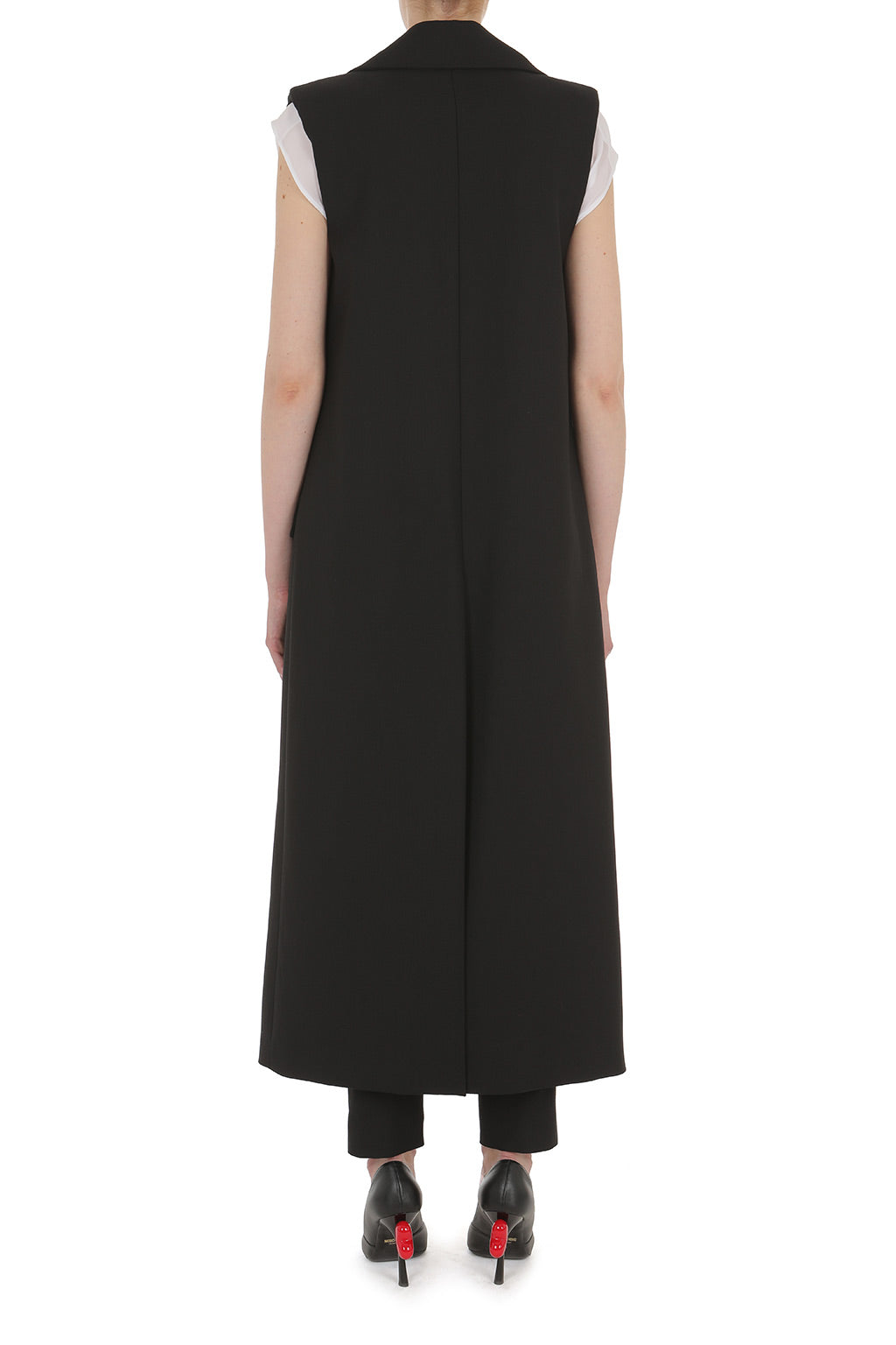 MSC-J1001 BLACK CHAIN LONG WAISTCOAT