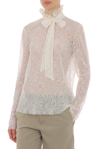 PHY-A0217 PEACH RUFFLE COLLAR BLOUSE