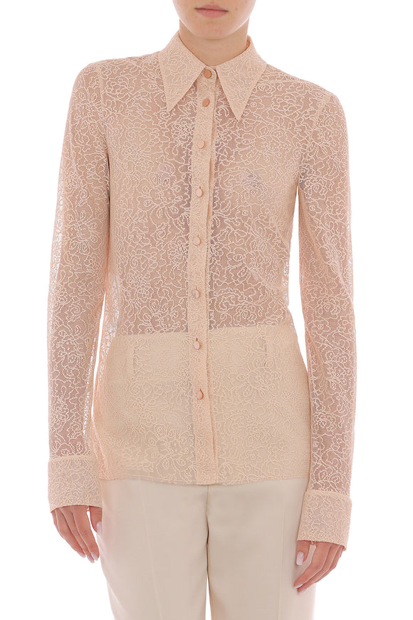 PHY-V0218 PEACH LACE BLOUSE