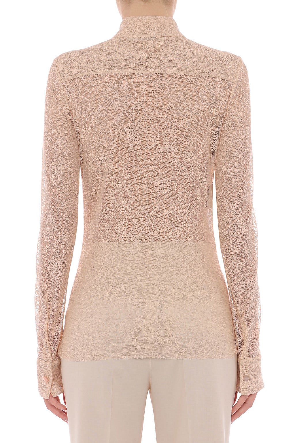 PHY-V0218 PEACH LACE BLOUSE