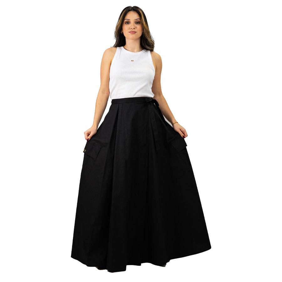 TWS-241TF2011 BLACK POCKET SKIRT