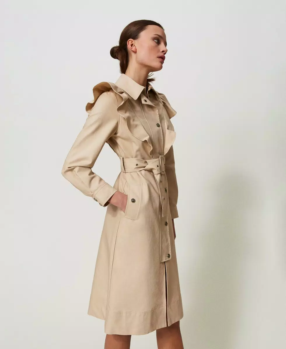 TWS-241TP2230 ALMOND MILK OVERCOAT
